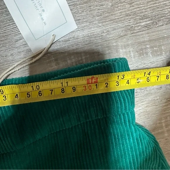 Julia amory pant cord in verdigris Small NWT wide leg corduroy - Picture 10 of 11